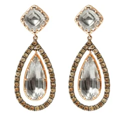 Caprice Cushion Pear Floating Earring