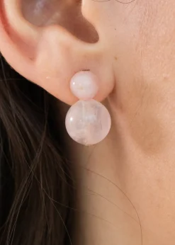 Cara Earrings in Rose Quartz