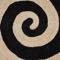 Caracol Rug in Black & Natural