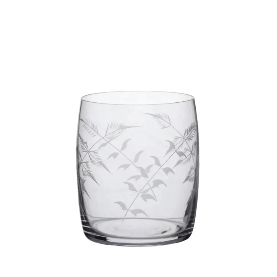 Carafe Glasses with Fern Design, Set of Four