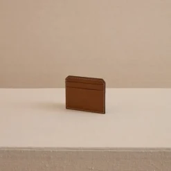 Card Case in Tumbled Grain Acorn