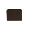 Card Case in Tumbled Grain Chocolate