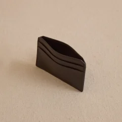 Card Case in Tumbled Grain Chocolate