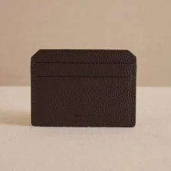 Card Case in Tumbled Grain Chocolate