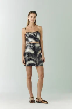 Carmelita Sequins Mini Skirt in Black