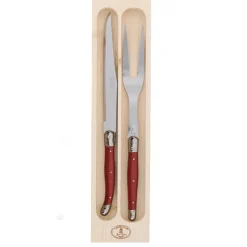 Carving Set with Red Handles