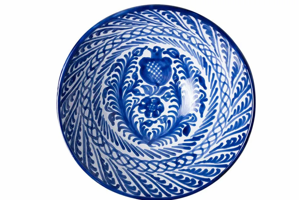 Casa Azul Large Bowl with Hand-painted Designs