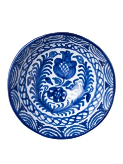Casa Azul Medium Bowl with Hand-painted Designs