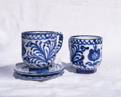 Casa Azul Mug with Hand-painted Designs