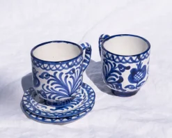 Casa Azul Mug with Hand-painted Designs