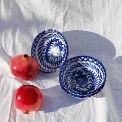 Casa Azul Small Bowl with Hand-Painted Designs