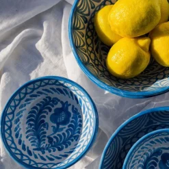Casa Celeste Small Bowl with Hand-Painted Designs