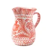 Casa Coral Medium Pitcher with Hand-painted Designs