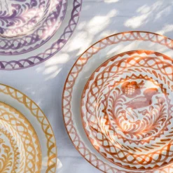Casa Coral Salad Plate with Traditional Designs