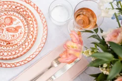 Casa Coral Salad Plate with Traditional Designs