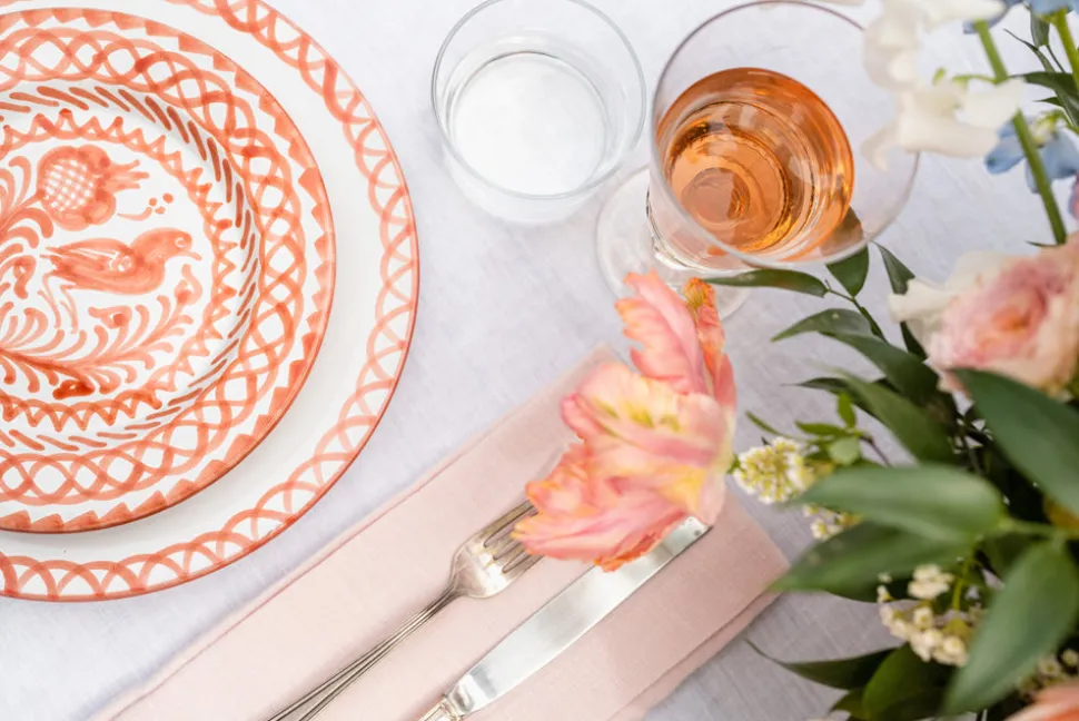 Casa Coral Salad Plate with Traditional Designs