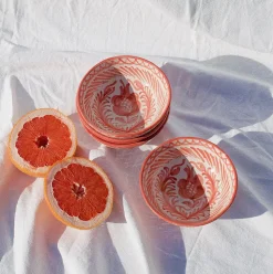 Casa Coral Small Bowl with Hand-painted Designs