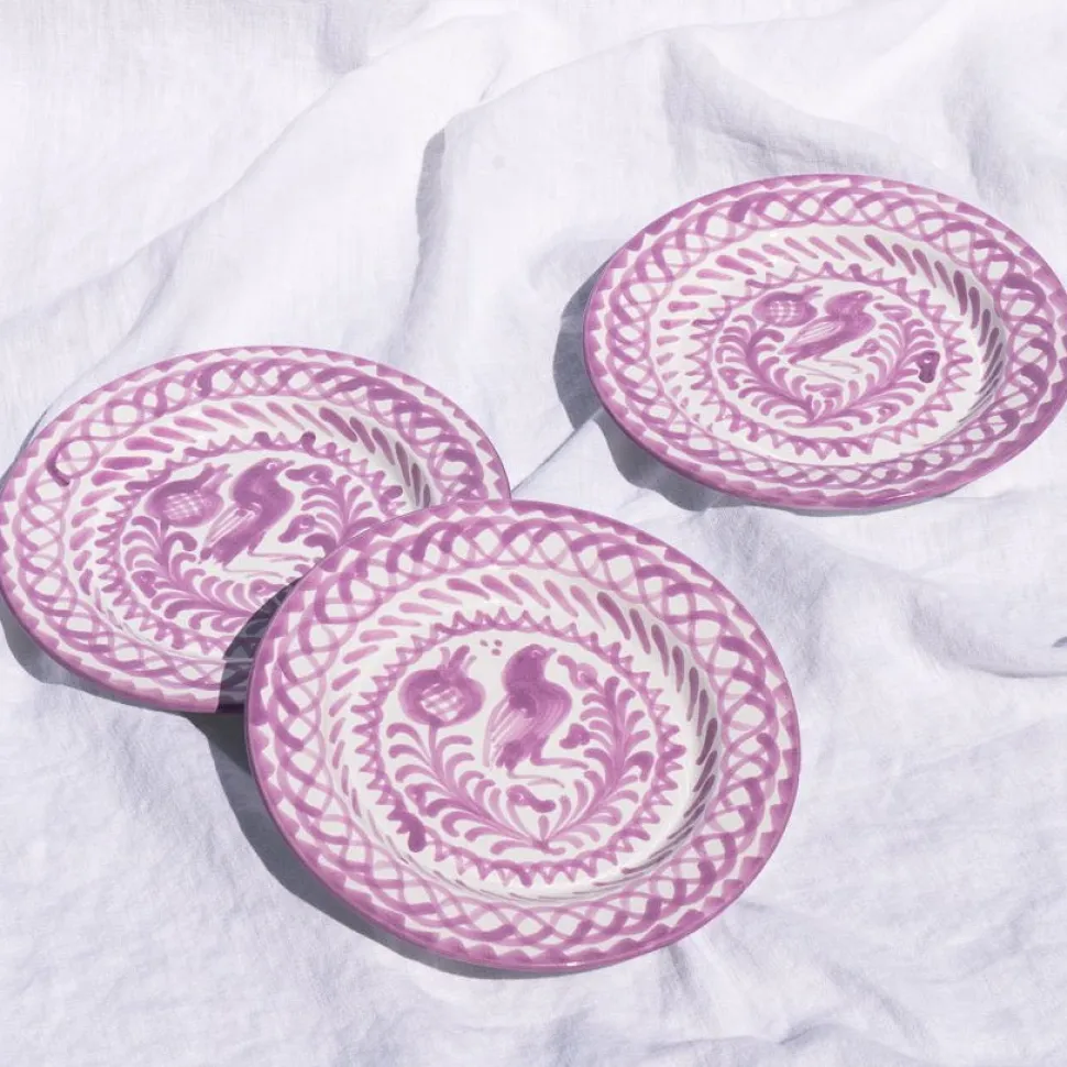 Casa Lila Salad Plate with Traditional Designs