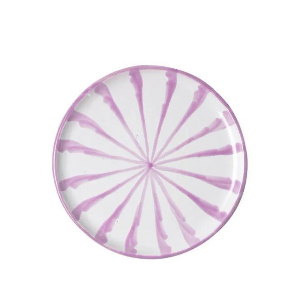 Casa Lila Salad Plate with Candy Cane Stripes