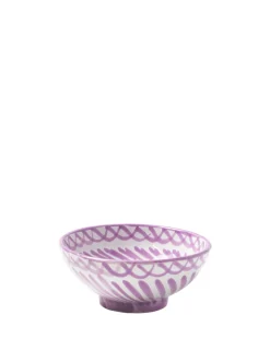 Casa Lila Small Bowl with Hand-painted Designs