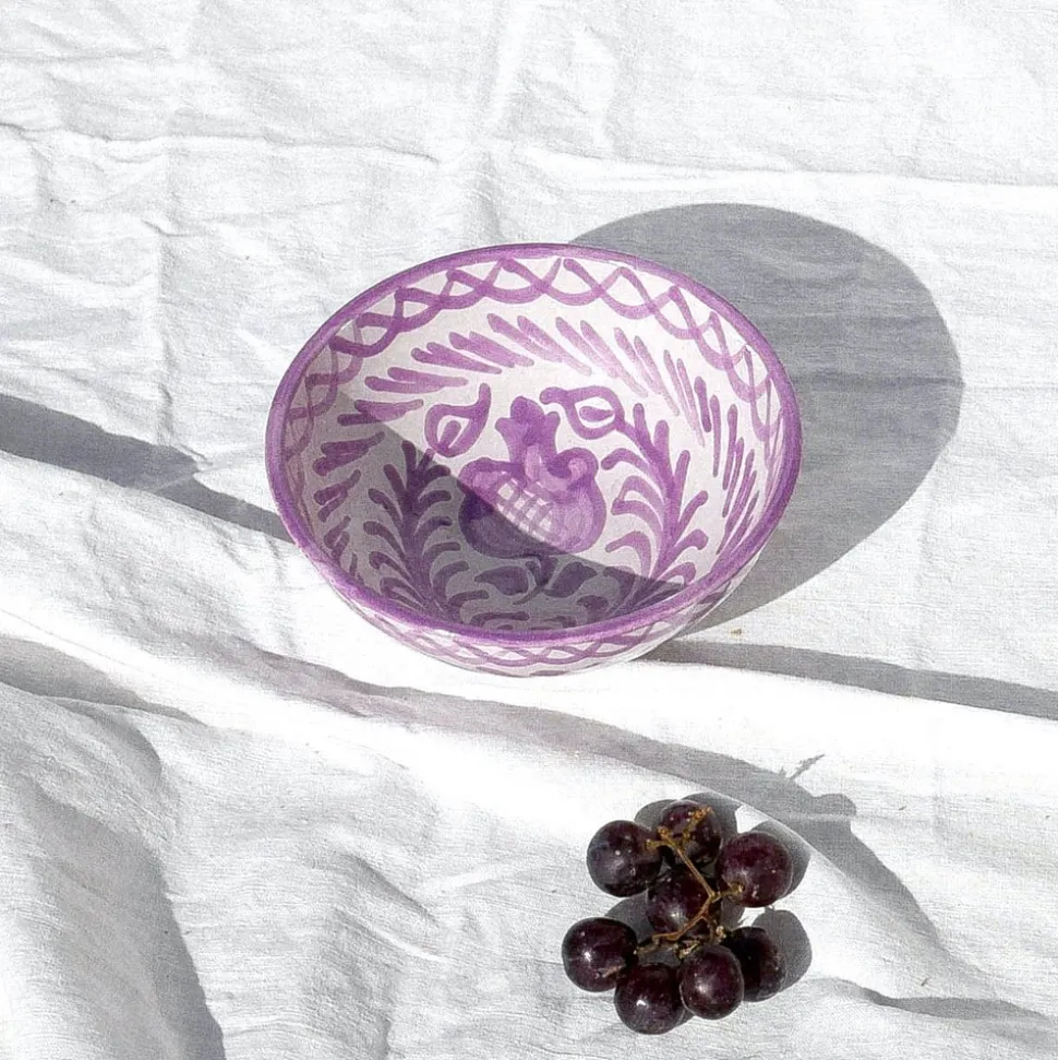 Casa Lila Small Bowl with Hand-painted Designs