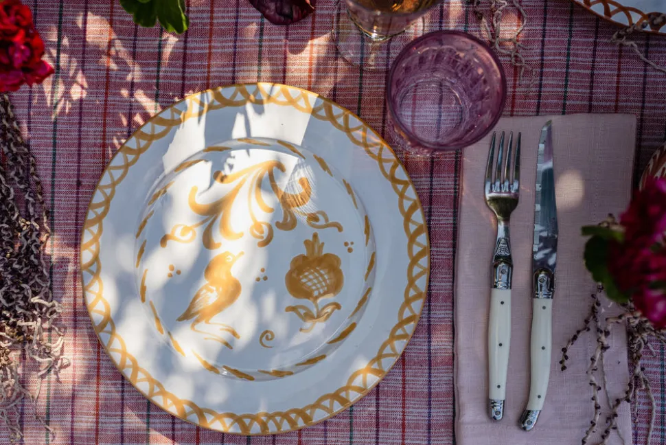 Casa Melocoton Dinner Plate with Traditional Designs