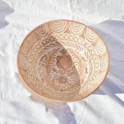 Casa Melocoton Large Bowl with Hand-painted Designs