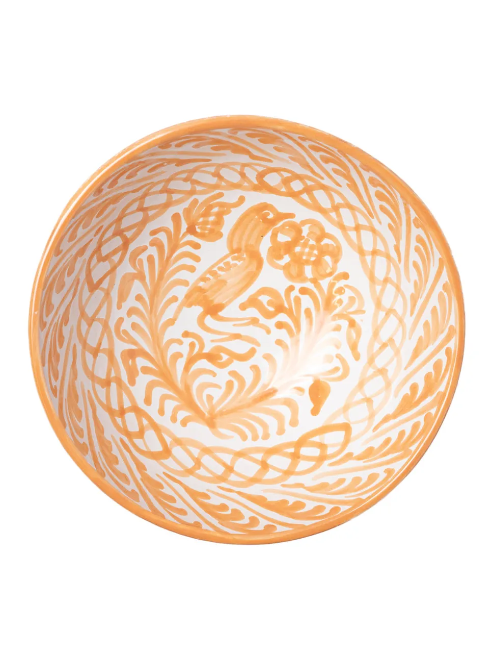 Casa Melocoton Medium Bowl with Hand-painted Designs