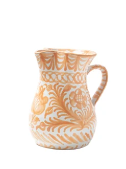 Casa Melocoton Medium Pitcher with Hand-painted Designs