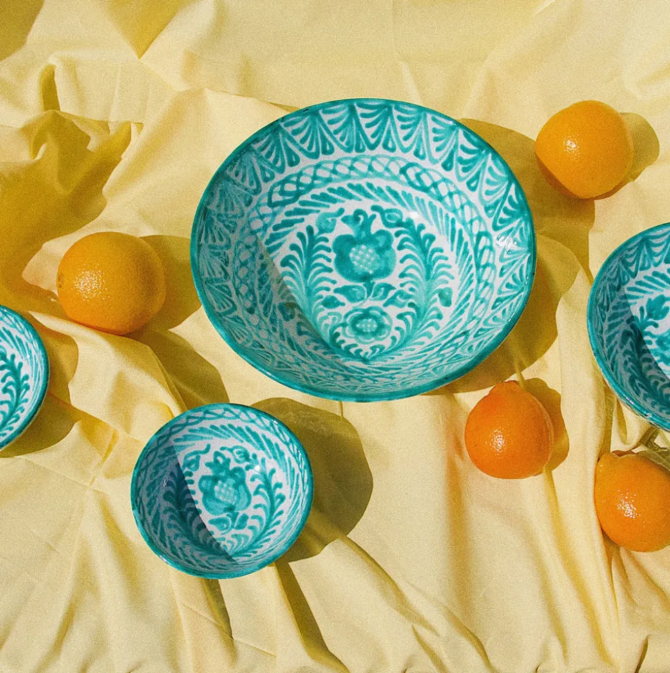 Casa Verde Large Bowl with Hand-painted Designs