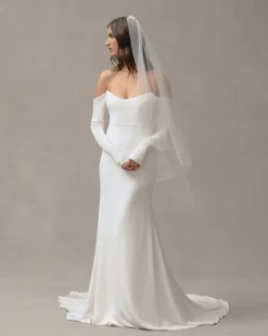 Cascade Veil with Horsehair Trim