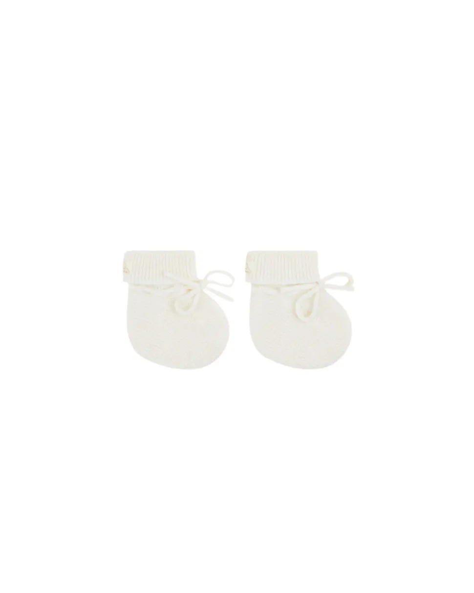 Cashmere Booties in Ivory