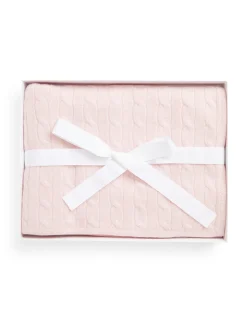 Cashmere Cable Knit Baby Blanket