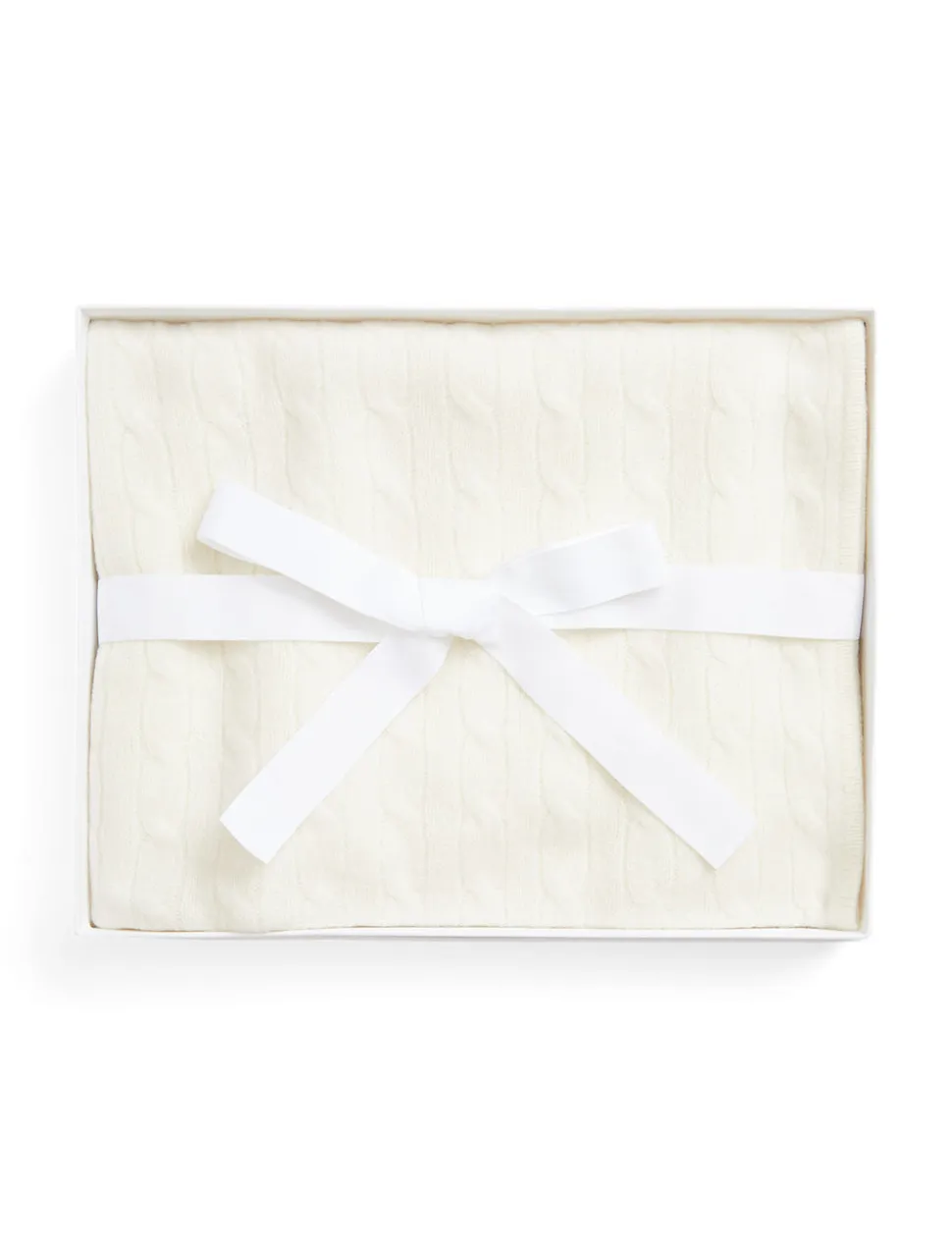 Cashmere Cable Knit Baby Blanket