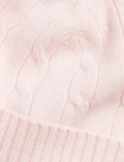 Cashmere Cable Knit Baby Hat and Bootie Set