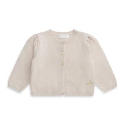 Cashmere Lurex Cardigan In Blush