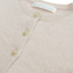 Cashmere Lurex Cardigan In Blush