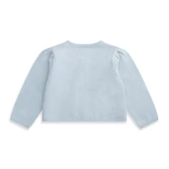 Cashmere Lurex Cardigan In Pale Blue