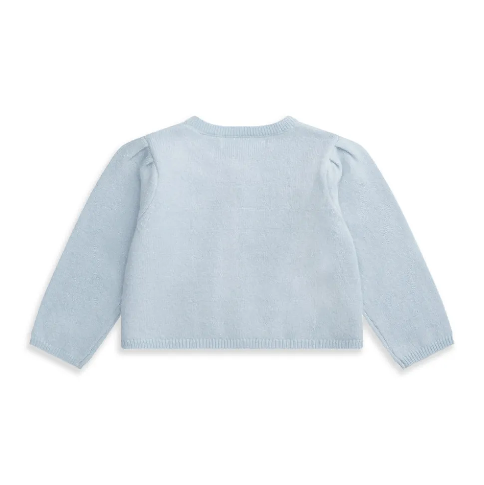 Cashmere Lurex Cardigan In Pale Blue