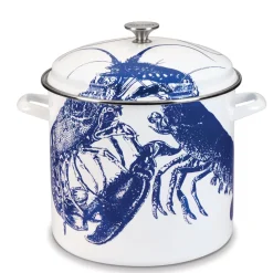Caskata® 16 Qt. Enamel on Steel Stockpot with Cover in White