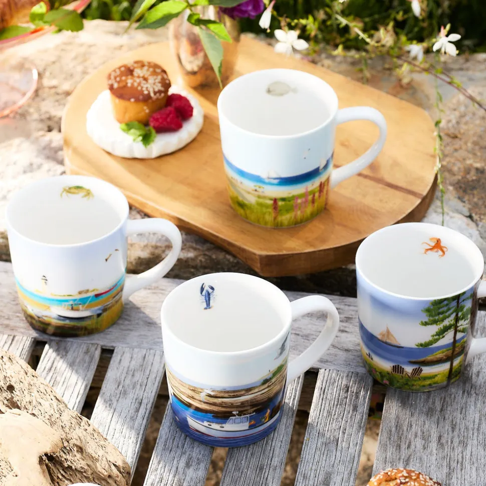 Caskata X Felix Doolittle By the Sea Mugs, Set of 4