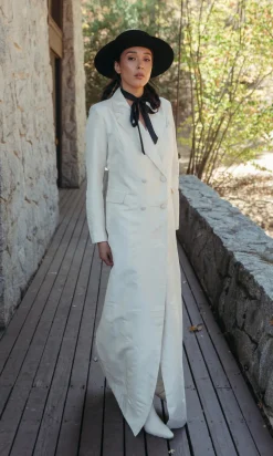 Cass Silk Bridal Tuxedo Gown