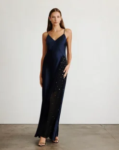 Catalina Dress in Anthracite & Black Multi