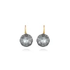 Catherine Button Earrings in White
