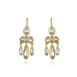 Catherine Girandole Earrings in White
