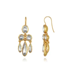 Catherine Girandole Earrings in White
