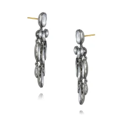 Catherine Long Girandole Earrings in White