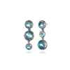 Catherine Round 3-Drop Earrings in Sky