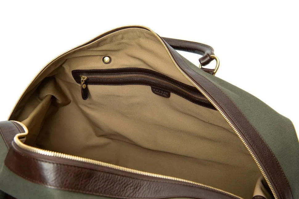 Cavalier III No. 98 Duffel Bag in Twill and Vintage Leather