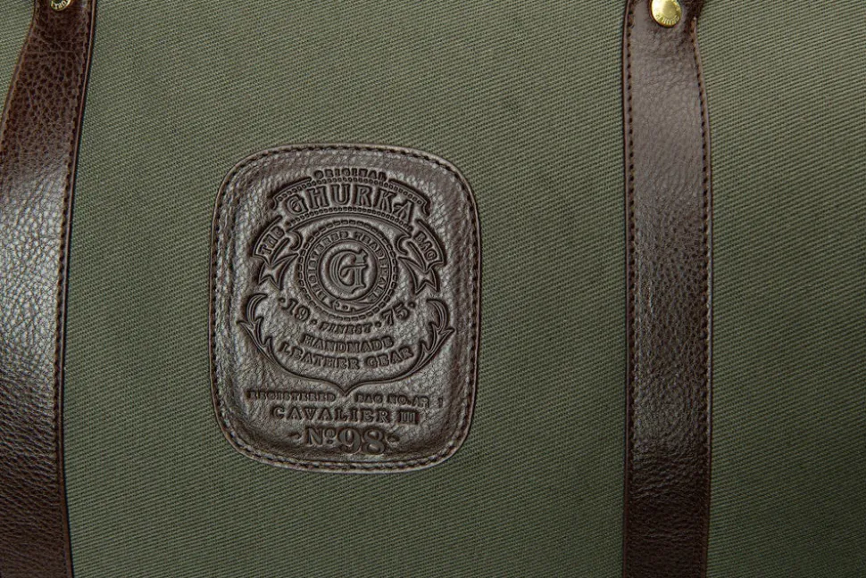 Cavalier III No. 98 Duffel Bag in Twill and Vintage Leather